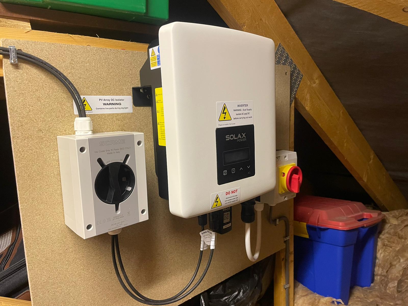 solar panels and batteries